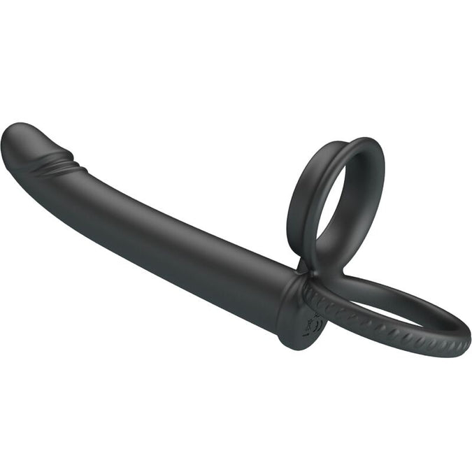 PRETTY LOVE - DILLION DUBBELE PENETRATIE DUBBELE PIEMELRING ZWART