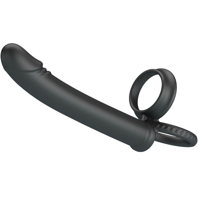 PRETTY LOVE - DILLION DUBBELE PENETRATIE DUBBELE PIEMELRING ZWART