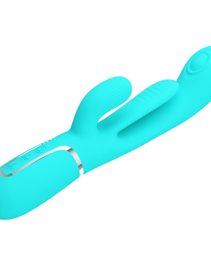 PRETTY LOVE - SHANIA TRIPLE RABBIT MULTIFUNCTION VIBRATOR 3 IN 1 BLUE PRETTY LOVE - SHANIA TRIPLE RABBIT MULTIFUNCTION VIBRATOR 3 IN 1 BLUE