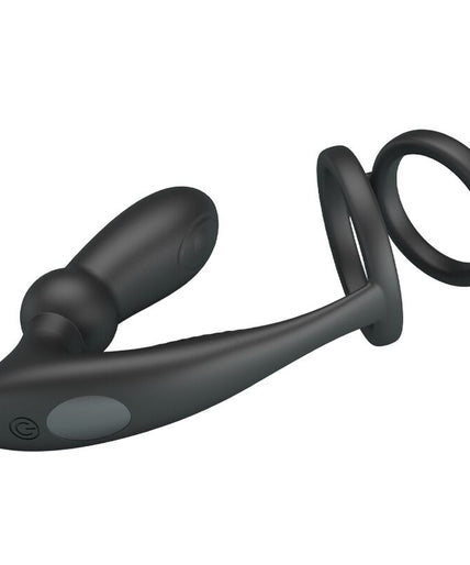 PRETTY LOVE - EMONI PENIS RING + ANAL PLUG 12 VIBRATIONS BLACK PRETTY LOVE - EMONI PENIS RING + ANAL PLUG 12 VIBRATIONS BLACK