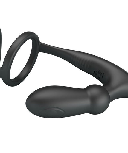 PRETTY LOVE - EMONI PENIS RING + ANAL PLUG 12 VIBRATIONS BLACK PRETTY LOVE - EMONI PENIS RING + ANAL PLUG 12 VIBRATIONS BLACK