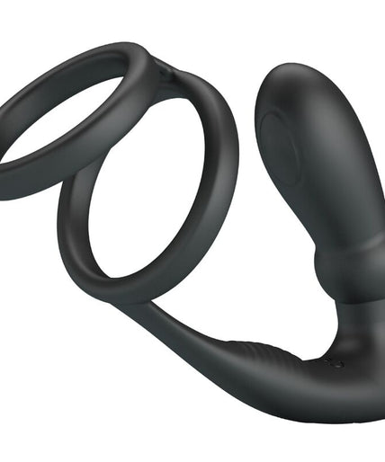 PRETTY LOVE - EMONI PENIS RING + ANAL PLUG 12 VIBRATIONS BLACK PRETTY LOVE - EMONI PENIS RING + ANAL PLUG 12 VIBRATIONS BLACK