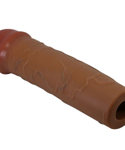 PRETTY LOVE - NILE PENIS SLEEVE WITH 2.5 CM EXTENSION MULATTO PRETTY LOVE - NILE PENIS SLEEVE WITH 2.5 CM EXTENSION MULATTO