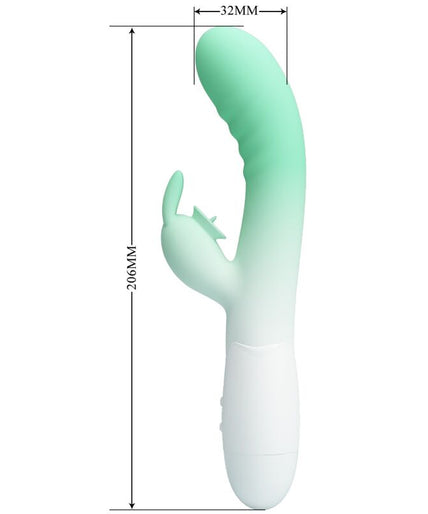 PRETTY LOVE - CERBERUS RABBIT VIBRATOR 3O VIBRATIONS GREEN PRETTY LOVE - CERBERUS RABBIT VIBRATOR 3O VIBRATIONS GREEN