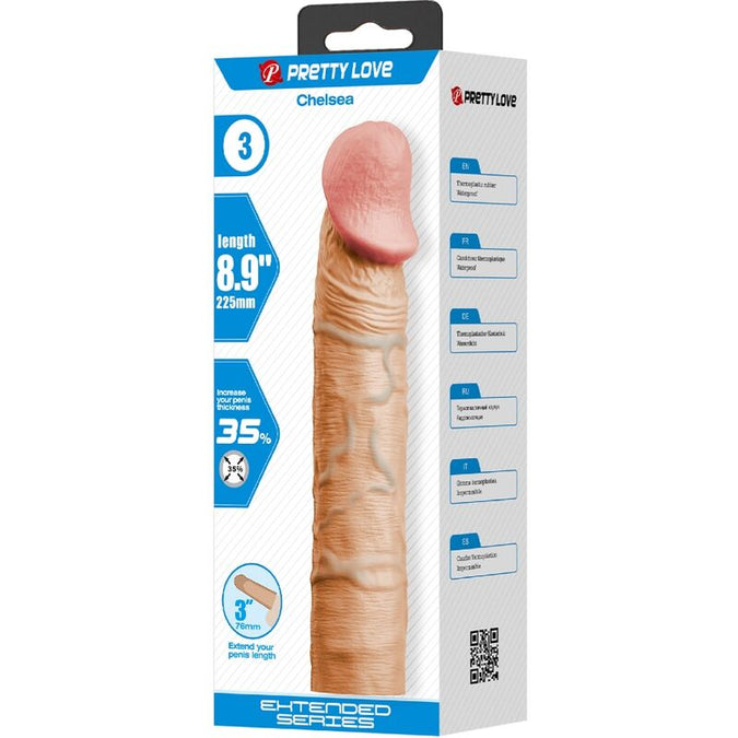 Pretty Love – Chelsea Penis Sleeve Met 7,6 cm Verlenging Huidskleurig