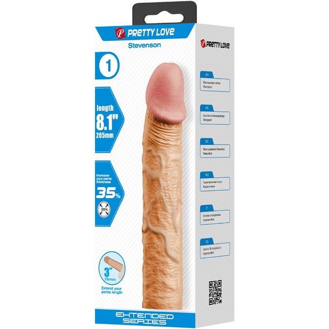 Pretty Love – Stevenson Penis Sleeve met 7,6 cm verlenging in huidskleur