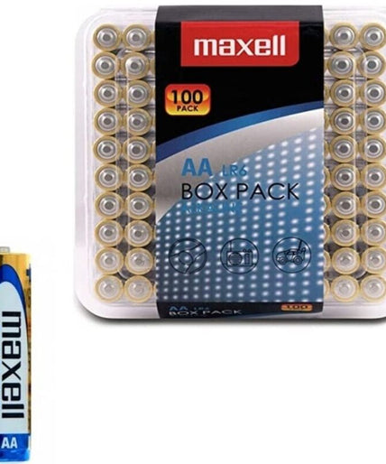 Maxell – Alkalinebatterij AA LR6 Pak*100 Batterijen Maxell – Alkalinebatterij AA LR6 Pak*100 Batterijen