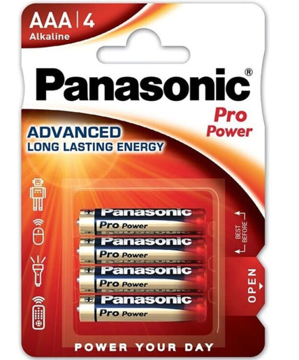 PANASONIC - PRO POWER ALKALINE AAA BATTERIJ LR03 BLISTER*4 PANASONIC - PRO POWER ALKALINE AAA BATTERIJ LR03 BLISTER*4