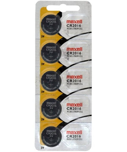 MAXELL - CR2016 3V LITHIUM KNOPCEL BLISTER*5 MAXELL - CR2016 3V LITHIUM KNOPCEL BLISTER*5