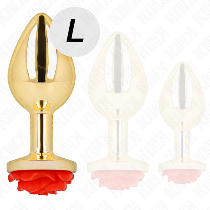 Kink – Plug Anal Gold Rose Red Size L