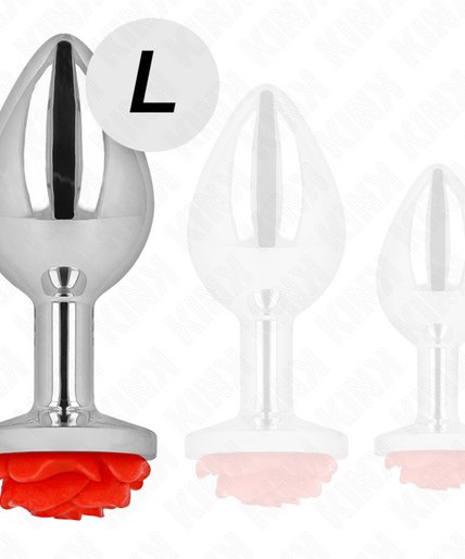 KINK - PLUG ANAL ROSE RED SIZE L KINK - PLUG ANAL ROSE RED SIZE L
