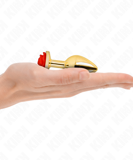 KINK - PLUG ANAL GOLD ROSE RED SIZE S KINK - PLUG ANAL GOLD ROSE RED SIZE S