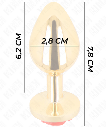 KINK - PLUG ANAL GOLD ROSE RED SIZE S KINK - PLUG ANAL GOLD ROSE RED SIZE S