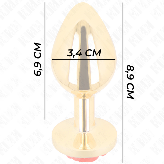 KINK - PLUG ANAAL GOUD ROODROZE MAAT M