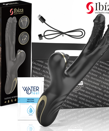IBIZA - TWO DRAGONS DOUBLE VIBRATOR BLACK IBIZA - TWO DRAGONS DOUBLE VIBRATOR BLACK