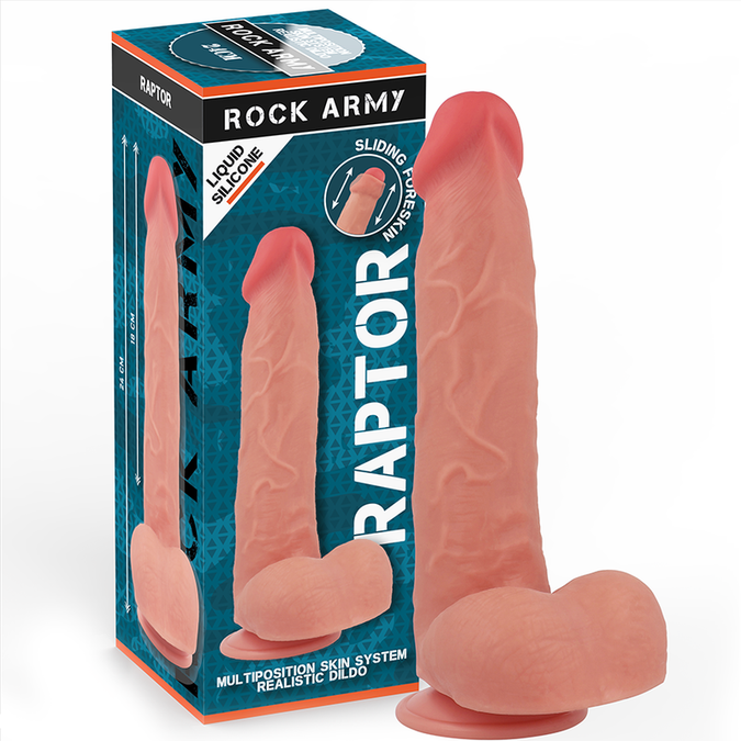 ROCKARMY - VLOEIBAAR SILICONEN RAPTOR 24 CM -O- 4.4 CM