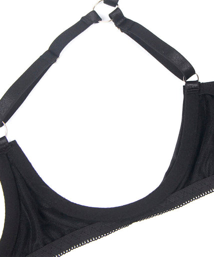 SUBBLIME - 955199 BRA SET WITH ADJUSTABLE BLACK BOW S/M SUBBLIME - 955199 BRA SET WITH ADJUSTABLE BLACK BOW S/M