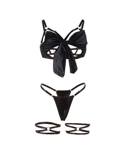 SUBBLIME - 955205 BRA SET WITH ADJUSTABLE BLACK BOW L/XL SUBBLIME - 955205 BRA SET WITH ADJUSTABLE BLACK BOW L/XL