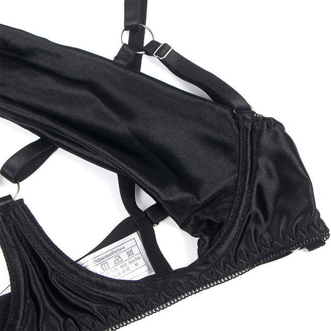 Subblime – 955205 Bra Set With Adjustable Black Bow L/xl