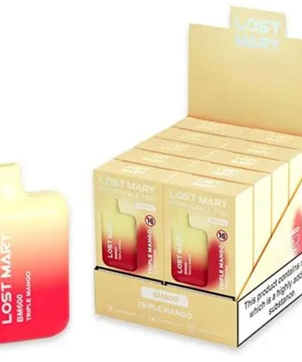 LOST MARY - BM600 NICOTINE VAPER 2% DISPOSABLE TRIPLE MANGO LOST MARY - BM600 NICOTINE VAPER 2% DISPOSABLE TRIPLE MANGO
