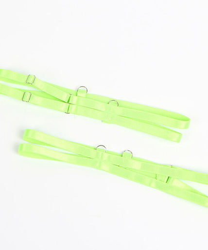 SUBBLIME - 955311 BH-SET MET KANT EN JARRETELBANDJES GROEN EN BLAUW S/M SUBBLIME - 955311 BH-SET MET KANT EN JARRETELBANDJES GROEN EN BLAUW S/M