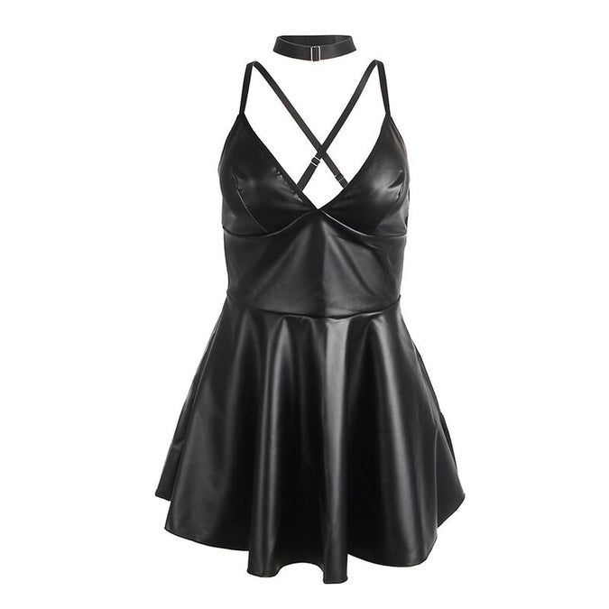 Subblime – 955380 Dress With Black Leather Straps L/xl