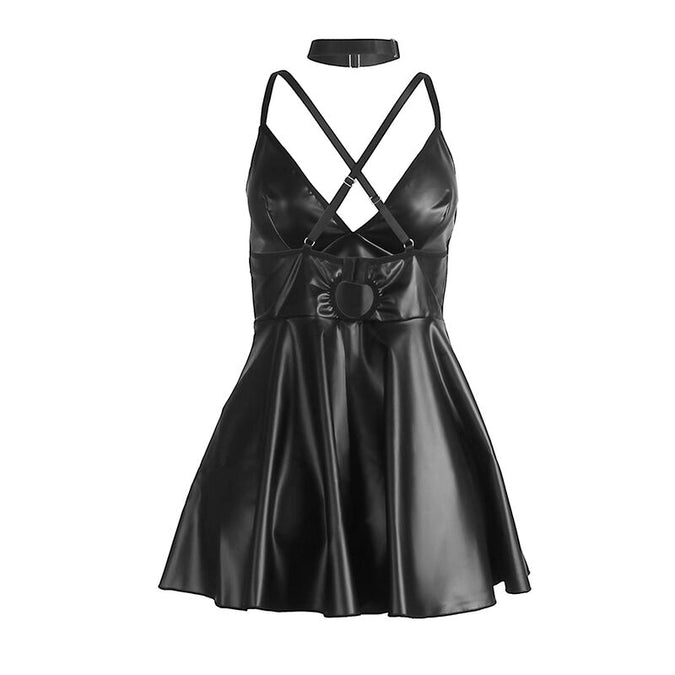 Subblime – 955380 Dress With Black Leather Straps L/xl