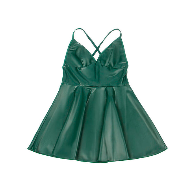 Subblime – 955441 Jurk met groene leren bandjes L/xl