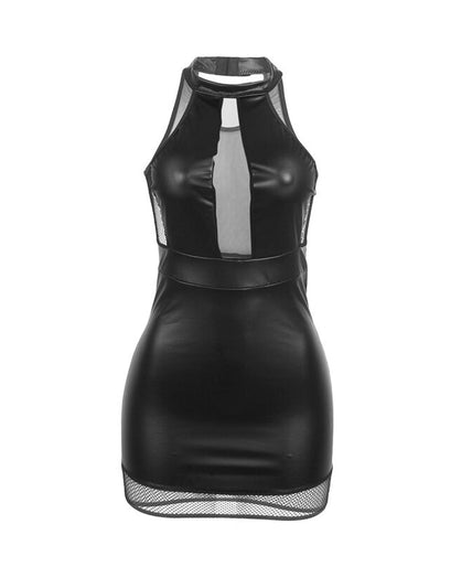 SUBBLIME - 955472 HALTER NECK DRESS WITH TRANSPARENCIES BLACK S/M SUBBLIME - 955472 HALTER NECK DRESS WITH TRANSPARENCIES BLACK S/M