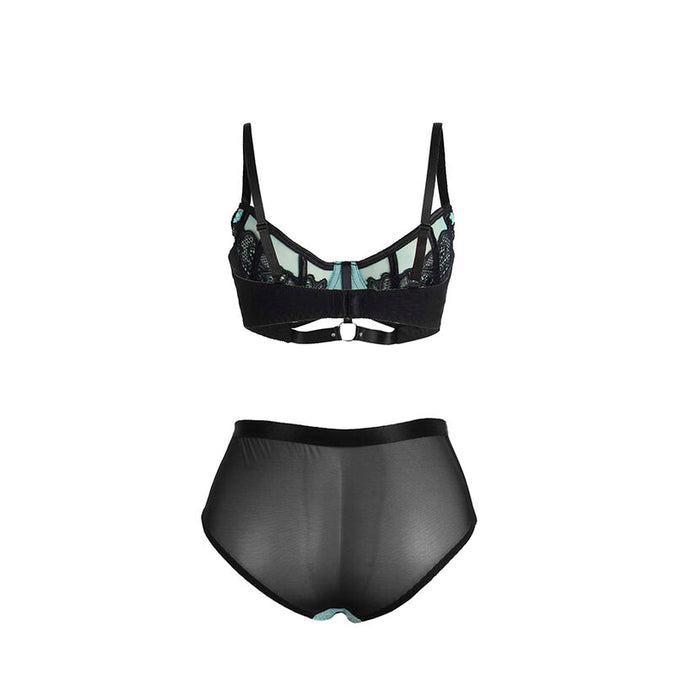 Subblime – 955564 Groene Lakleren Mesh Rits Beha Set L/xl