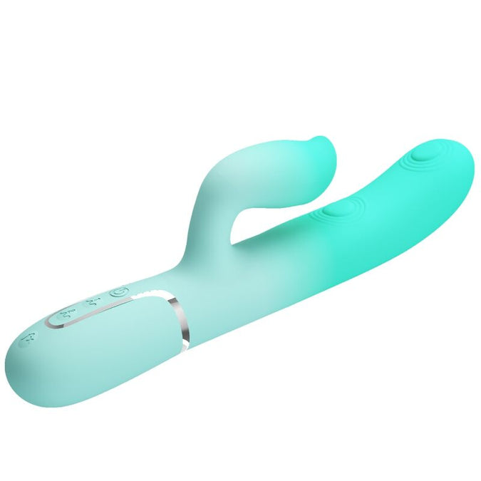PRETTY LOVE - GIGI MULTIFUNCTIONELE KONIJNENVIBRATOR AQUAMARIJN