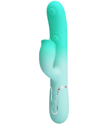 PRETTY LOVE - GIGI MULTIFUNCTION RABBIT VIBRATOR AQUA GREEN PRETTY LOVE - GIGI MULTIFUNCTION RABBIT VIBRATOR AQUA GREEN