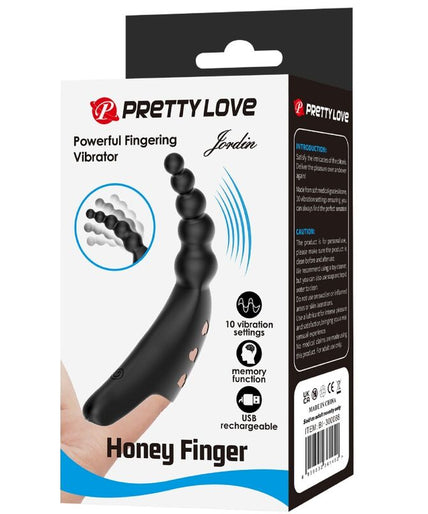 PRETTY LOVE - JORDIN FINGER VIBRATOR 10 VIBRATIONS BLACK PRETTY LOVE - JORDIN FINGER VIBRATOR 10 VIBRATIONS BLACK