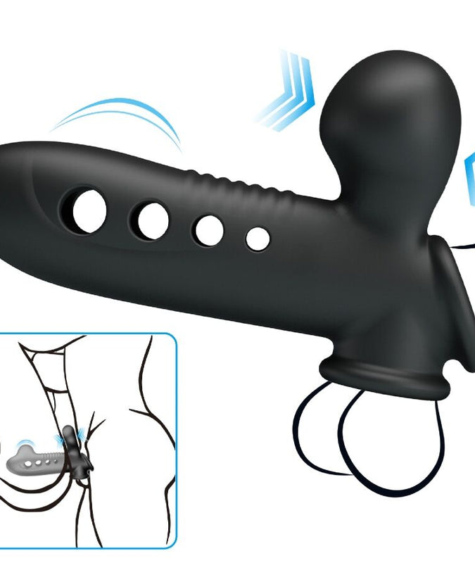 PRETTY LOVE - CRANE PENIS SLEEVE WITH AIRBAG BLACK
