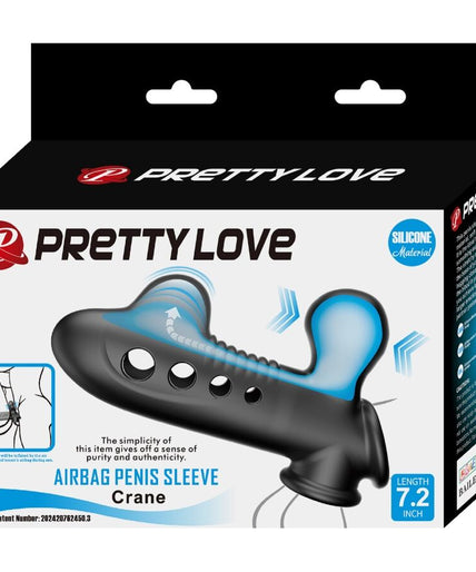 PRETTY LOVE - CRANE PENIS SLEEVE WITH AIRBAG BLACK PRETTY LOVE - CRANE PENIS SLEEVE WITH AIRBAG BLACK