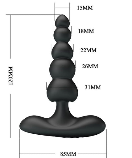 PRETTY LOVE - CORBAN ANALE VIBRATOR 10 TRILLINGEN ZWART PRETTY LOVE - CORBAN ANALE VIBRATOR 10 TRILLINGEN ZWART
