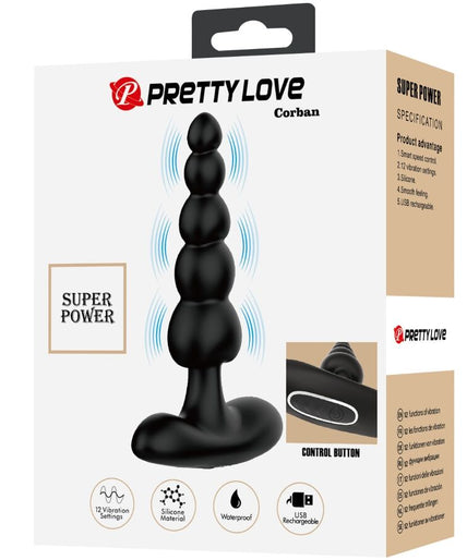 PRETTY LOVE - CORBAN ANALE VIBRATOR 10 TRILLINGEN ZWART PRETTY LOVE - CORBAN ANALE VIBRATOR 10 TRILLINGEN ZWART