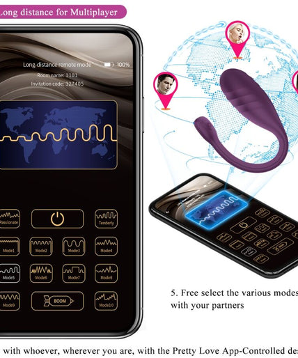PRETTY LOVE - LEVIATHAN APP CONTROLLED VIBRATOR PURPLE PRETTY LOVE - LEVIATHAN APP CONTROLLED VIBRATOR PURPLE