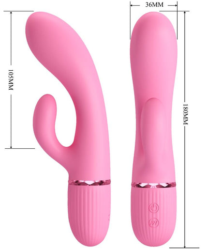 PRETTY LOVE - MARSKI RABBIT VIBRATOR & G-SPOT PINK PRETTY LOVE - MARSKI RABBIT VIBRATOR & G-SPOT PINK