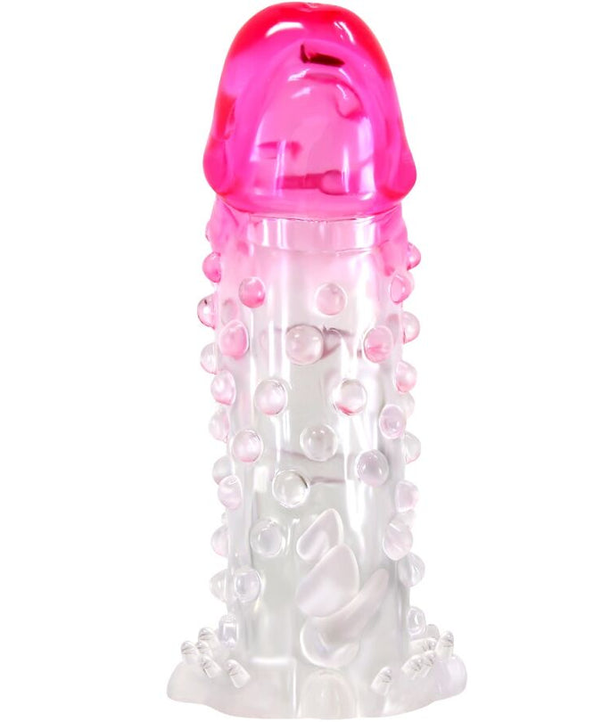 Pretty Love – Wilford realistische vergrotende hoes met reliëfpenis roze