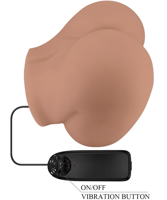 CRAZY BULL - BERNACE KONTVIBRATOR MET REALISTISCHE VAGINA EN ANUSVLEES AFSTANDSBEDIENING
