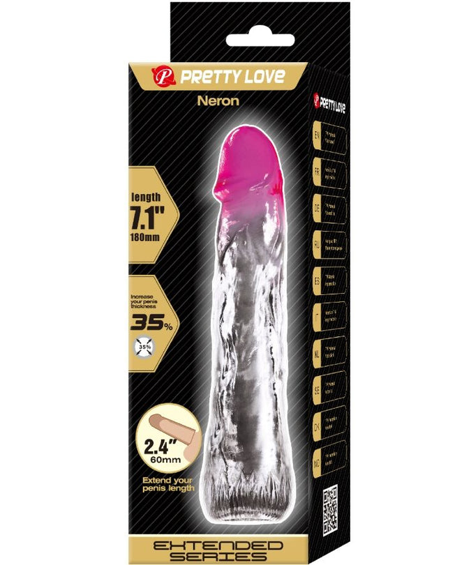 PRETTY LOVE - NERON REALISTIC 6 CM ENLARGEMENT SHEATH FOR PENIS PINK