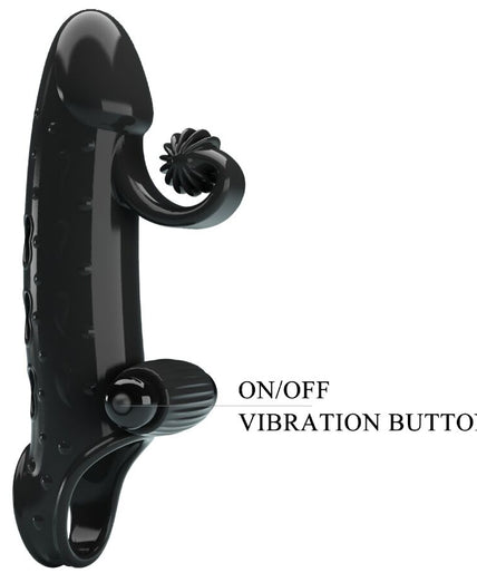 ROMANCE - VIBRATING PENIS SLEEVE BLACK ROMANCE - VIBRATING PENIS SLEEVE BLACK
