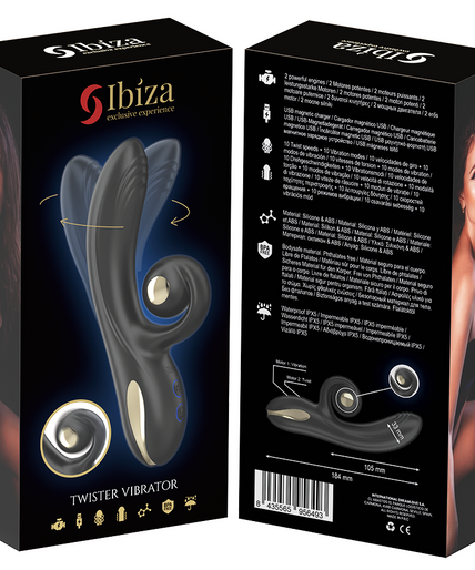 IBIZA - TWISTER VIBRATOR WITH CURVE STIMULATOR AND VIBRO-ROTATION IBIZA - TWISTER VIBRATOR WITH CURVE STIMULATOR AND VIBRO-ROTATION