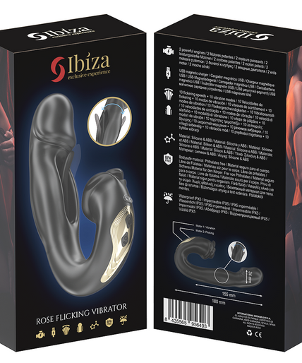 IBIZA - ROSE VIBRATOR FLICKING EFFECT AND CLIT STIMULATOR IBIZA - ROSE VIBRATOR FLICKING EFFECT AND CLIT STIMULATOR
