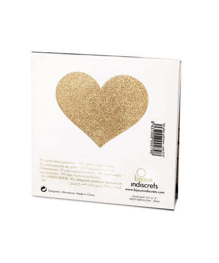 BIJOUX - INDISCRETS FLASH GOLDEN HEART NIPPLE COVERS BIJOUX - INDISCRETS FLASH GOLDEN HEART NIPPLE COVERS