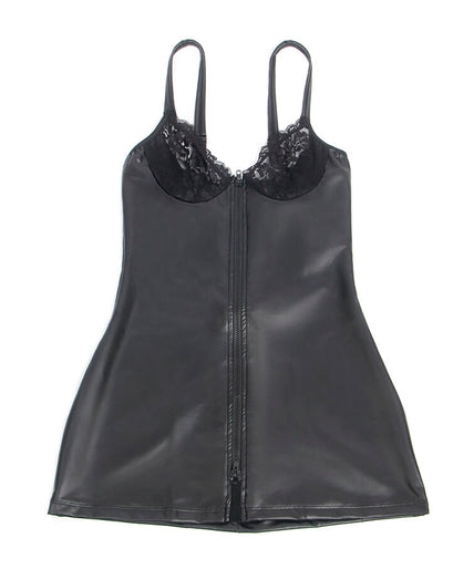 SUBBLIME - 957575 LEATHER ZIP DRESS BLACK L/XL SUBBLIME - 957575 LEATHER ZIP DRESS BLACK L/XL