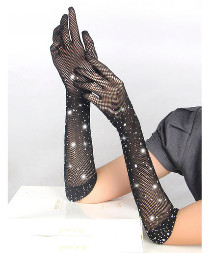 SUBBLIME - 957469SHINE TRANSPARENT GLOVES BLACK S/M SUBBLIME - 957469SHINE TRANSPARENT GLOVES BLACK S/M