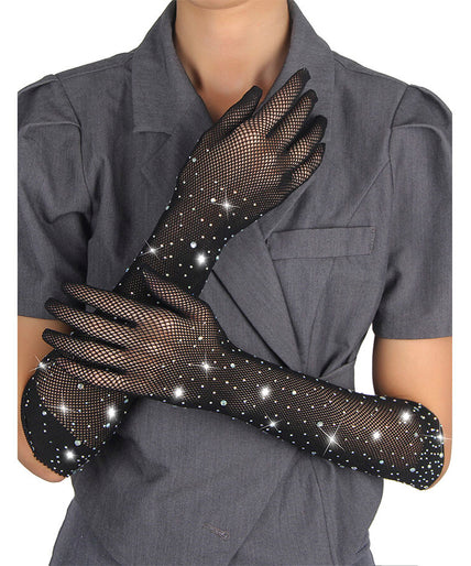 SUBBLIME - 957469SHINE TRANSPARENT GLOVES BLACK S/M SUBBLIME - 957469SHINE TRANSPARENT GLOVES BLACK S/M
