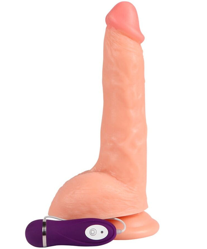 SHEQU - BEAST VIBRATING DILDO WITH REMOTE CONTROL 24.5 CM